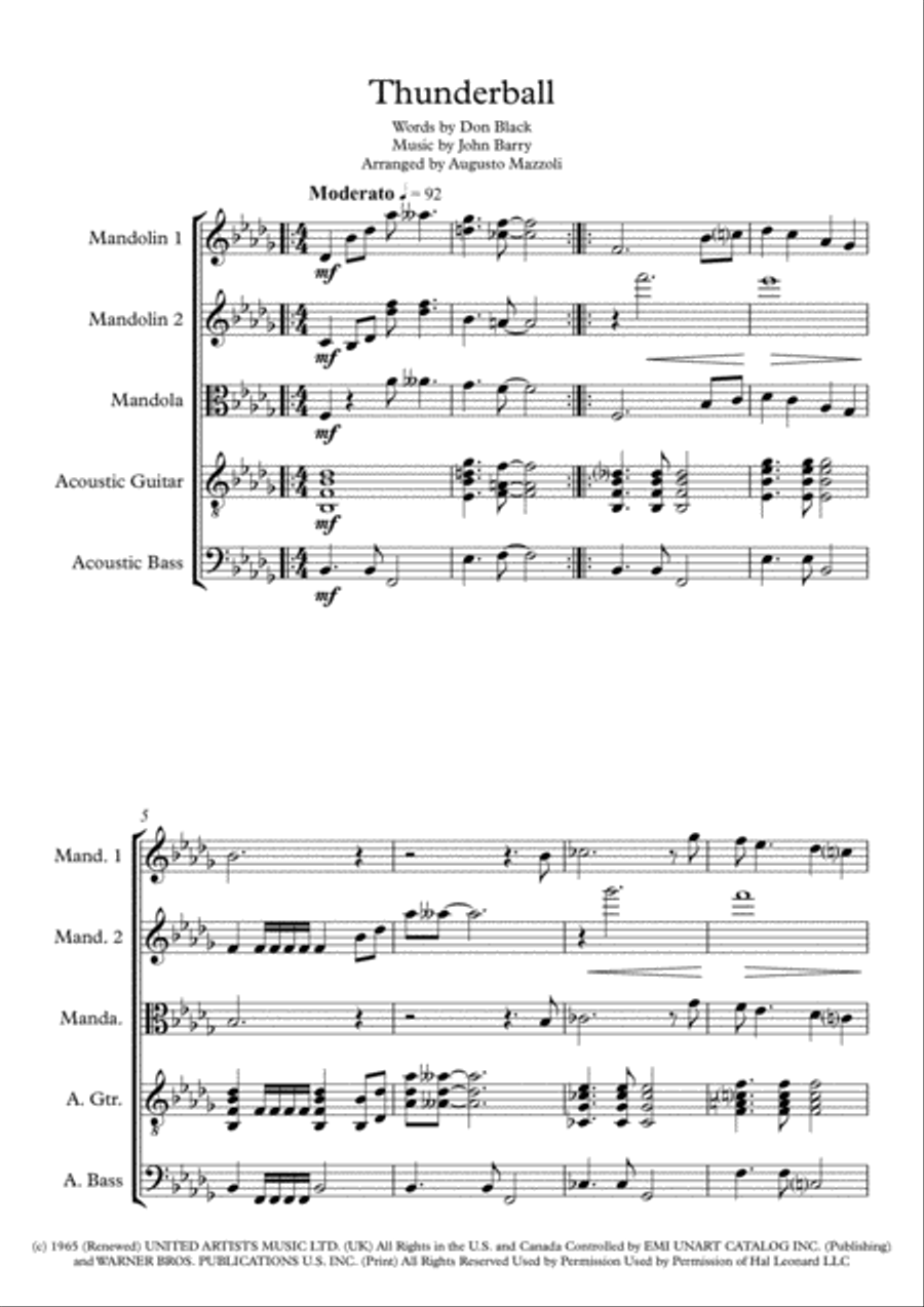 Thunderball Small Ensemble scores gallery preview page 1