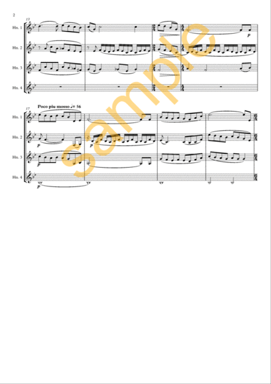 Cinema Paradiso - horn quartet French Horn Quartet scores gallery preview page 3