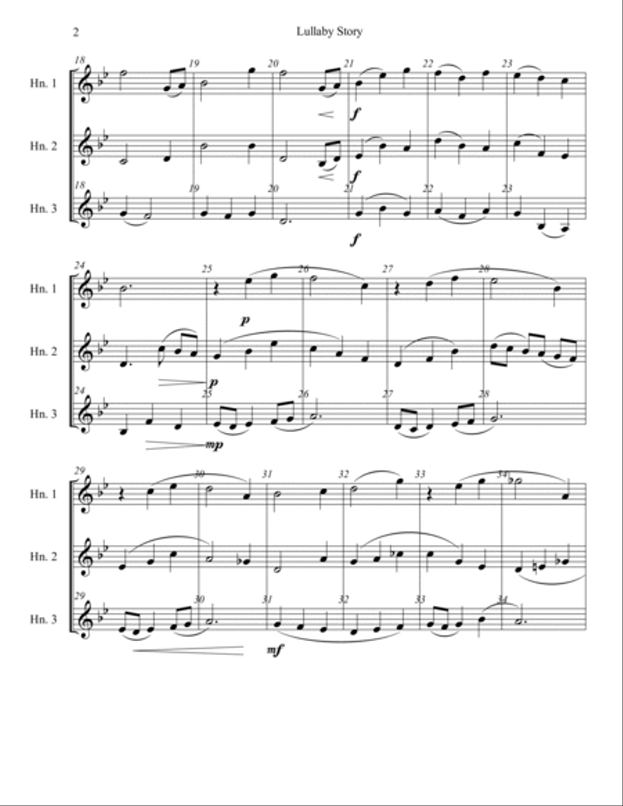 Lullaby Story Brass Ensemble scores gallery preview page 3