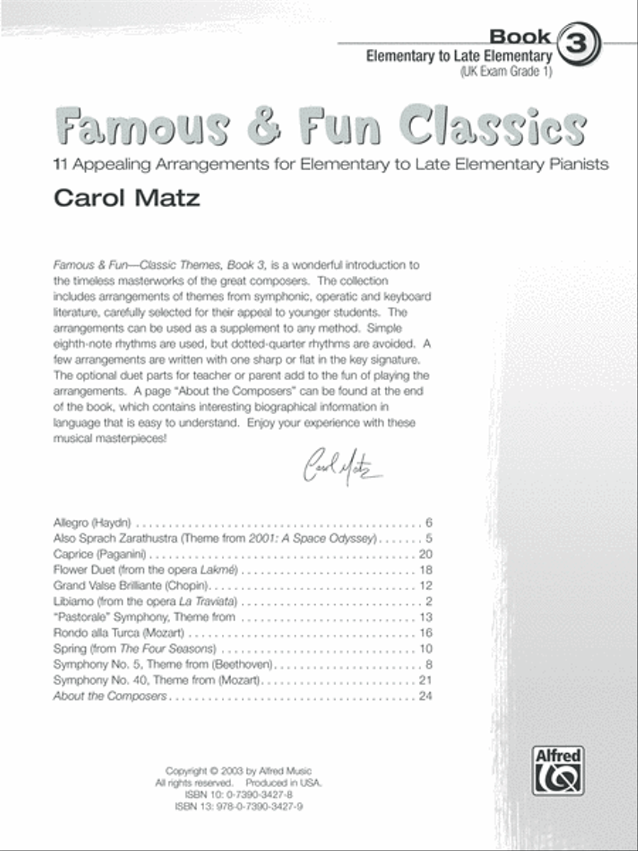 Famous & Fun Classic Themes, Book 3 Piano Method scores gallery preview page 2