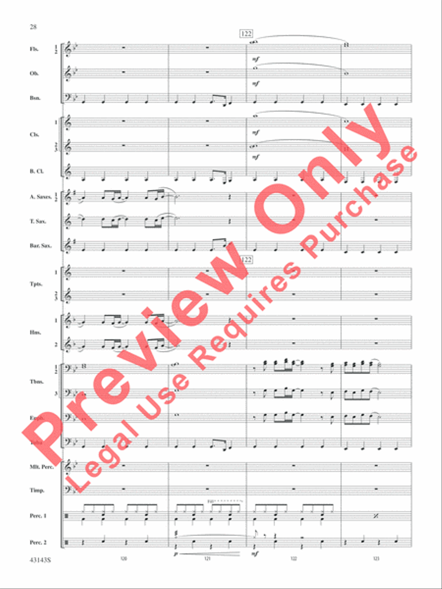 Rocky on Broadway Concert Band scores gallery preview page 29