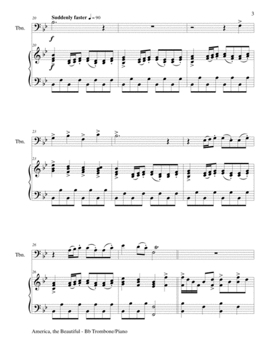 CELEBRATE AMERICA (A suite of 3 great patriotic songs for Trombone & Piano with Score/Parts) image number null