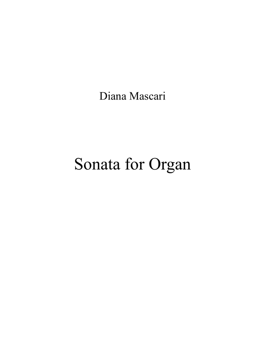 Sonata for Organ Organ Solo scores gallery preview page 1