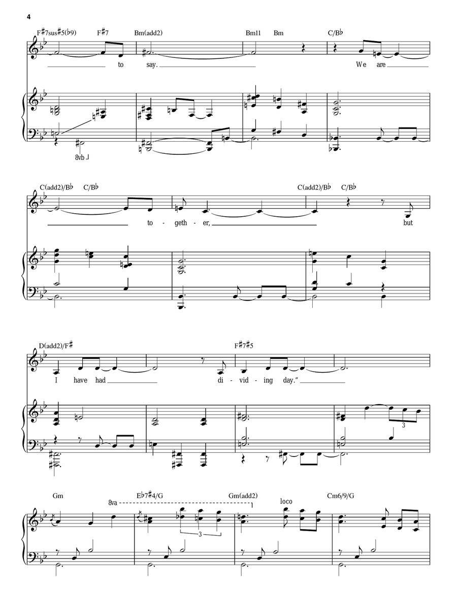 Dividing Day Piano, Vocal scores gallery preview page 4