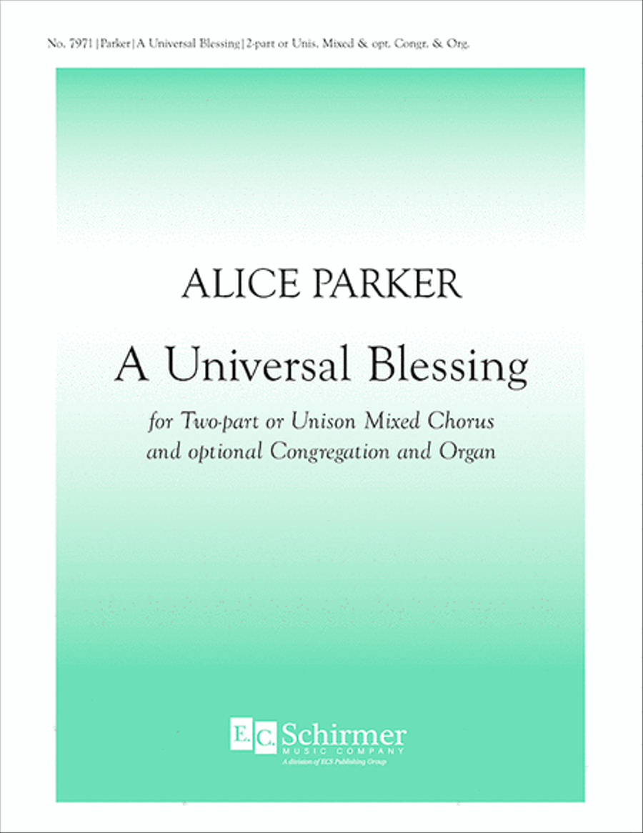 A Universal Blessing A Universal Blessing Unison Choir scores gallery preview page 1