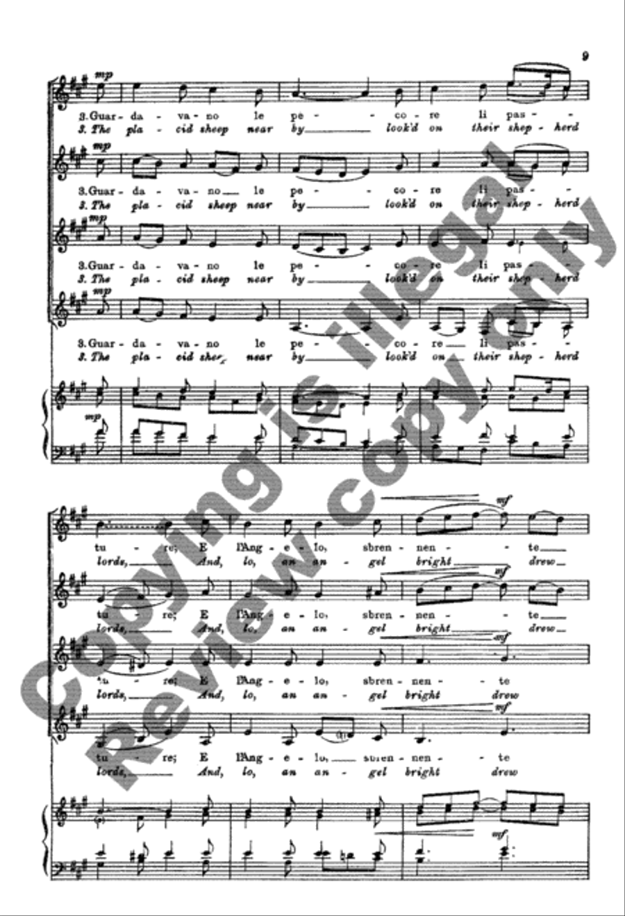 Song of the Bagpipers (Canzone d'i Zampognari) SSAA scores gallery preview page 17
