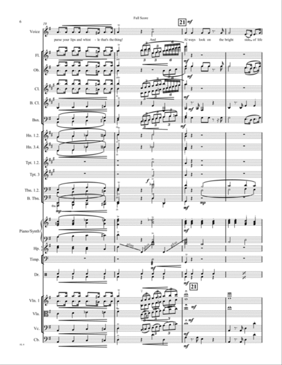 Always Look On The Bright Side Of Life Full Orchestra scores gallery preview page 6