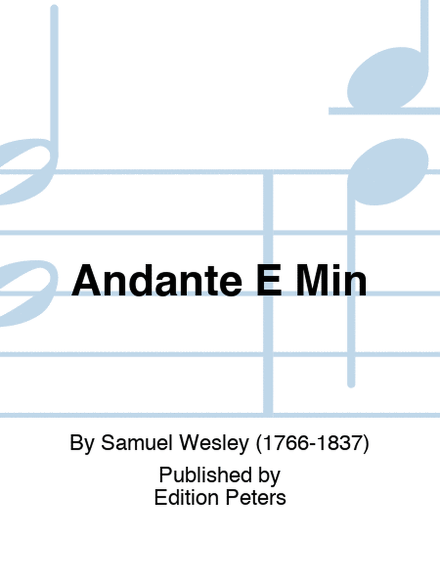 Wesley - Tallis To Wesley Series Vol 13 Andante E Min Organ