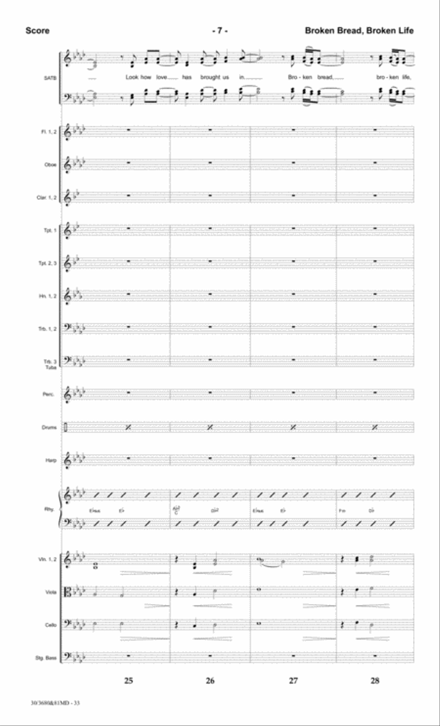 Songs of the Cross - Orchestral Score and Parts Choir scores gallery preview page 17