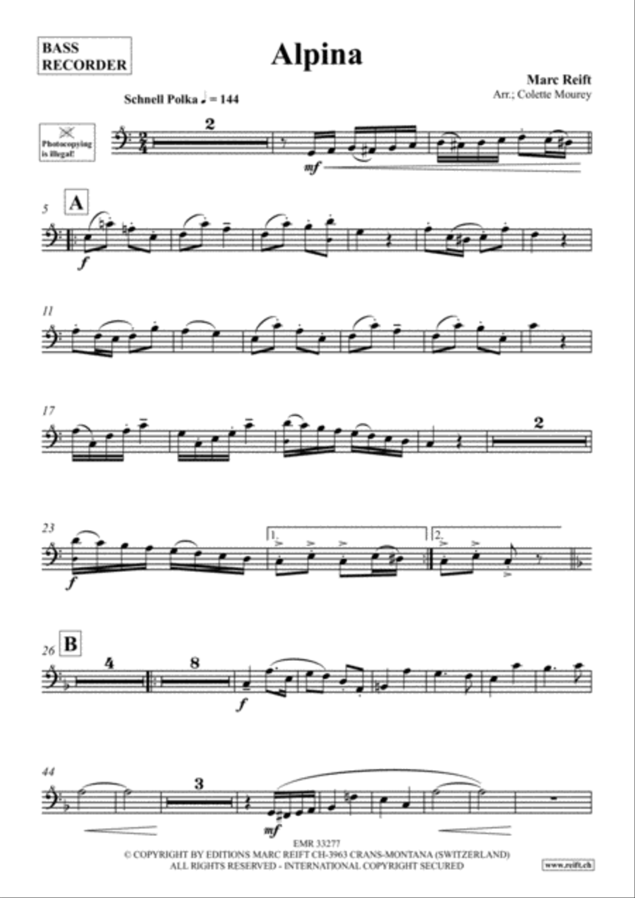 Alpina Bass Recorder scores gallery preview page 2