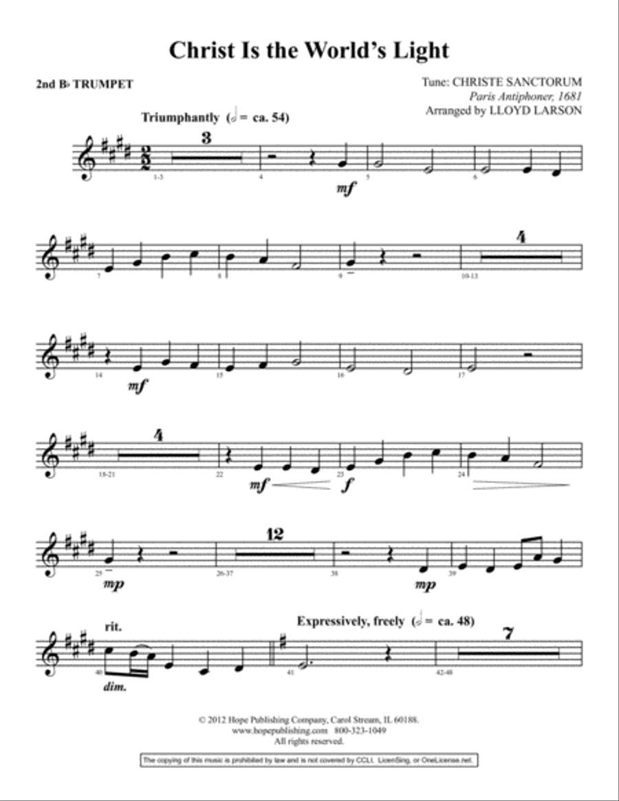 Christ Is the World's Light Choir scores gallery preview page 19