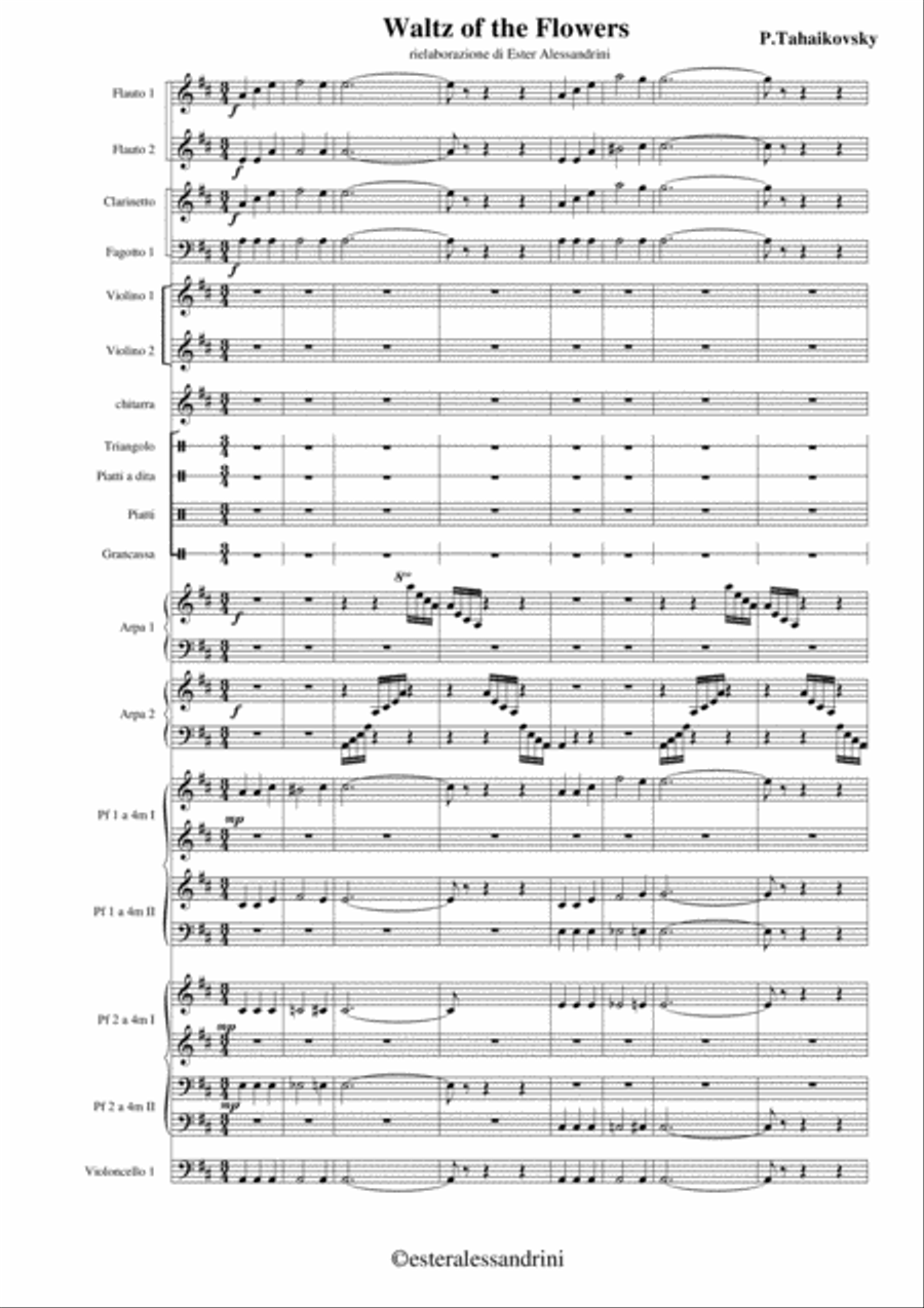 Waltz of the flowers Waltz of the flowers Percussion Ensemble scores gallery preview page 1
