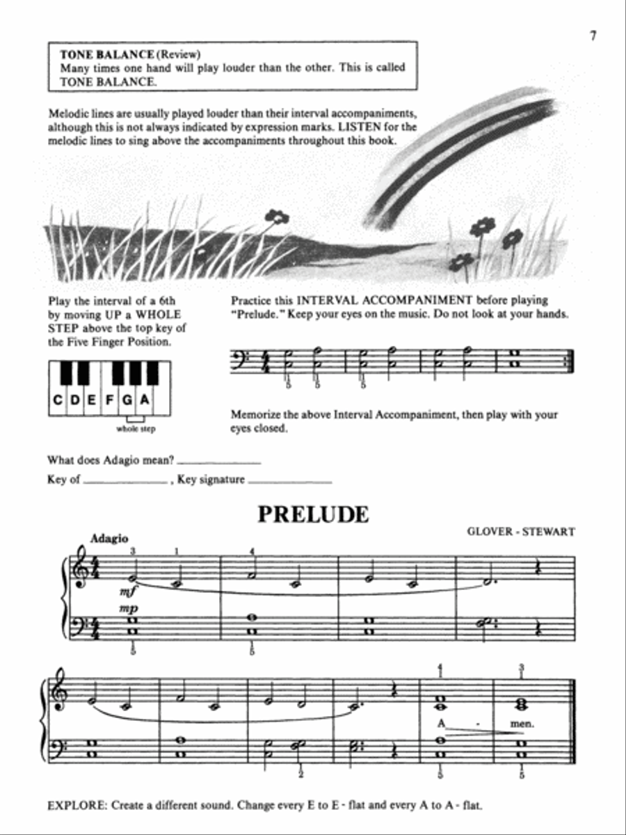 David Carr Glover Method for Piano Lessons Piano Method scores gallery preview page 3