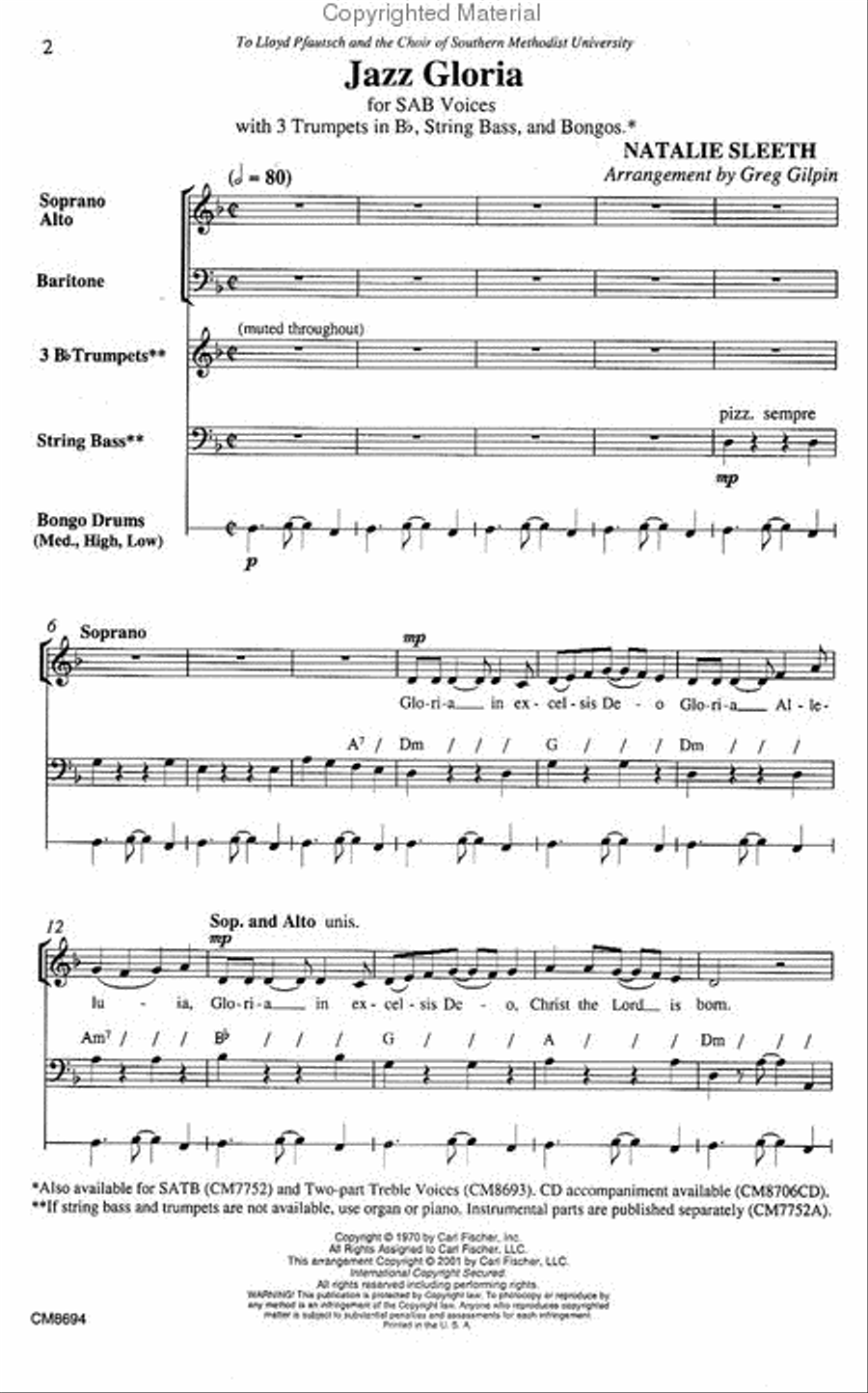 Jazz Gloria Choir scores gallery preview page 2