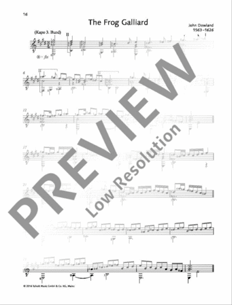 The Frog Galliard Classical Guitar scores gallery preview page 2