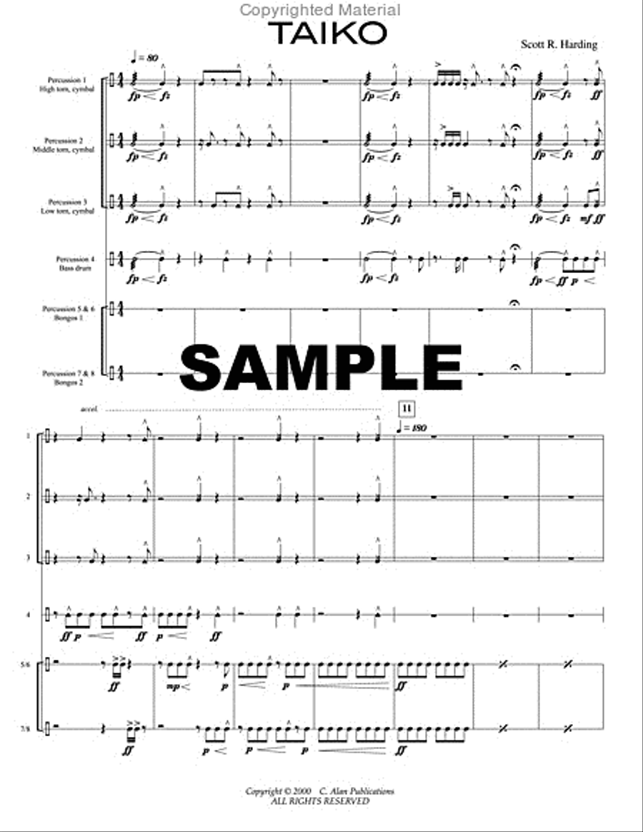 Taiko Percussion Ensemble scores gallery preview page 2