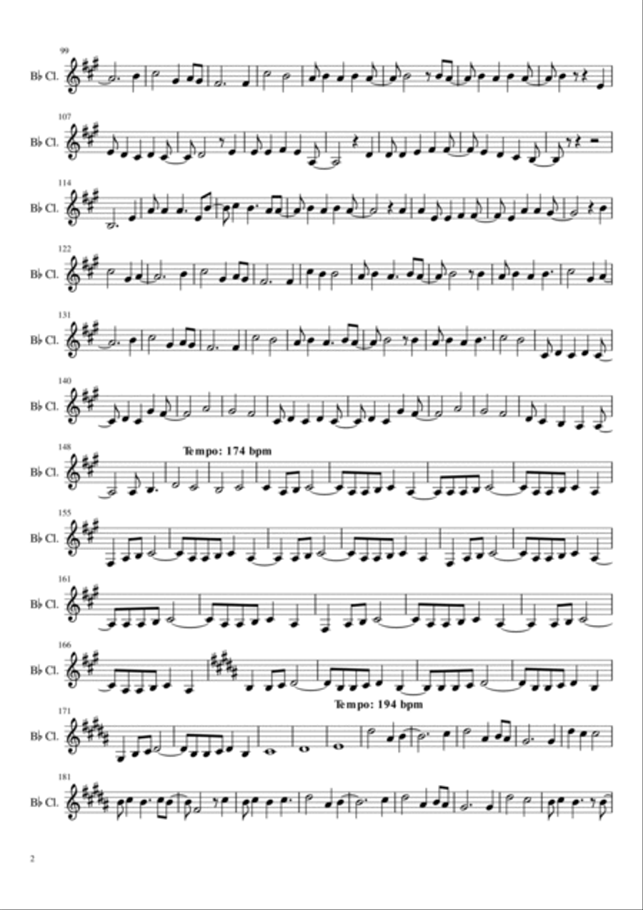 Welcome To The Black Parade B-Flat Clarinet scores gallery preview page 2