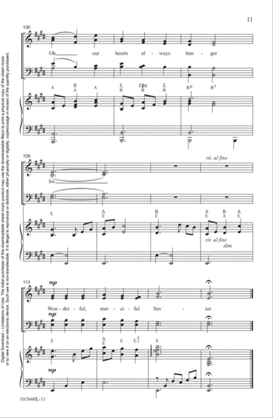 Wonderful, Merciful Savior 4-Part scores gallery preview page 11