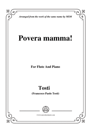 Tosti-Povera mamma!, for Flute and Piano