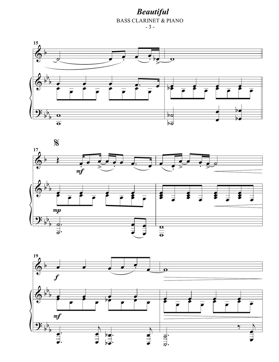 Beautiful Bass Clarinet scores gallery preview page 3