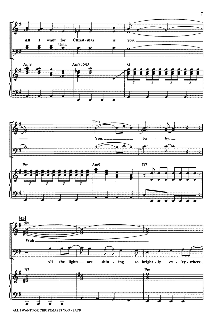All I Want For Christmas Is You (arr. Mac Huff) 4-Part scores gallery preview page 6