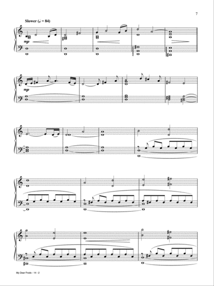 My Dear Frodo Piano, Vocal scores gallery preview page 2