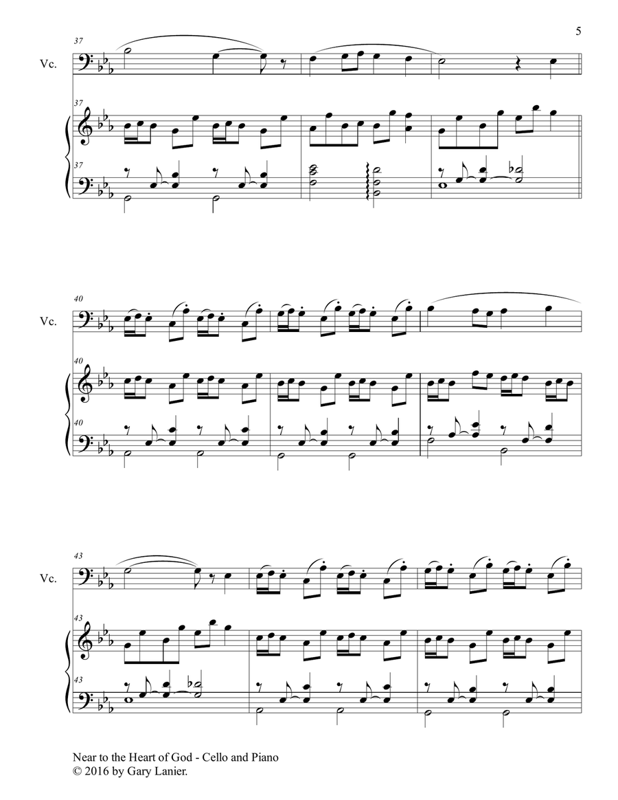 3 HYMNS OF PEACE AND COMFORT (for Cello with Piano - Instrument Part included) Piano scores gallery preview page 6