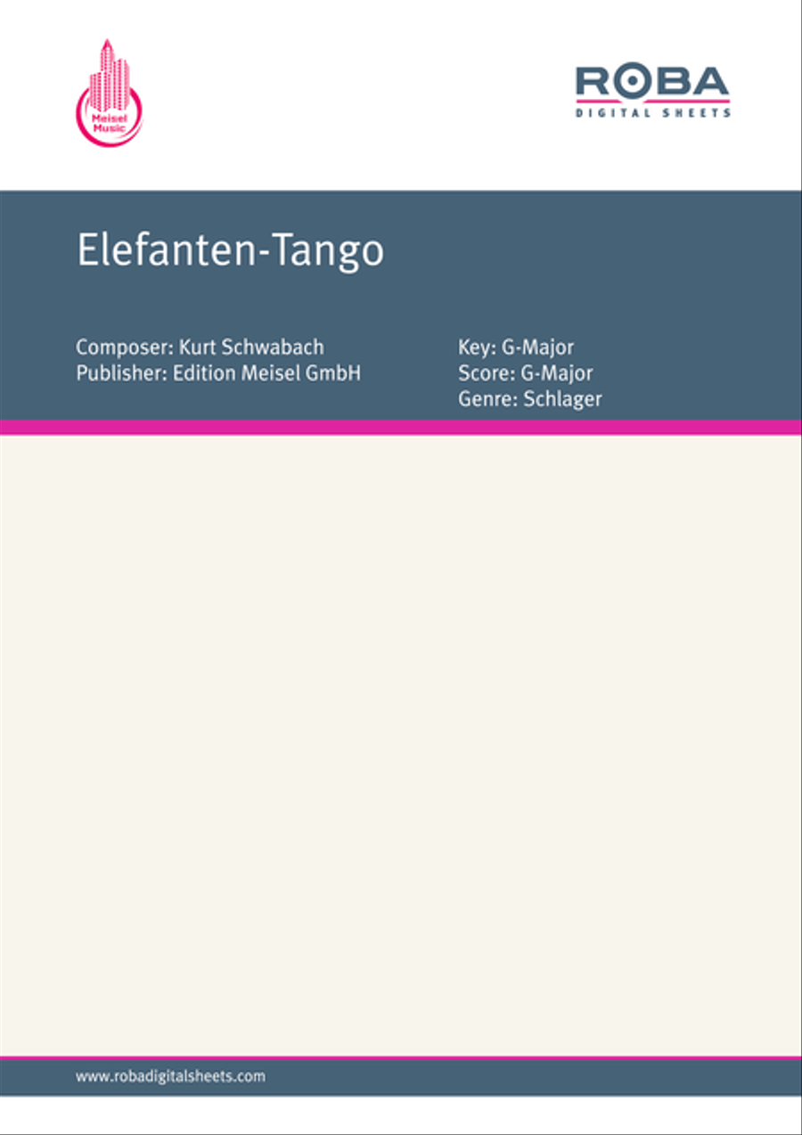 Elefanten-Tango Elefanten-Tango Piano, Vocal scores gallery preview page 1
