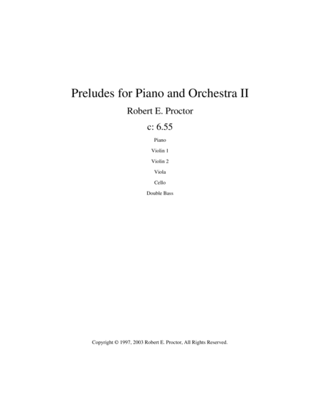 Preludes for Piano and Orchestra II image number null