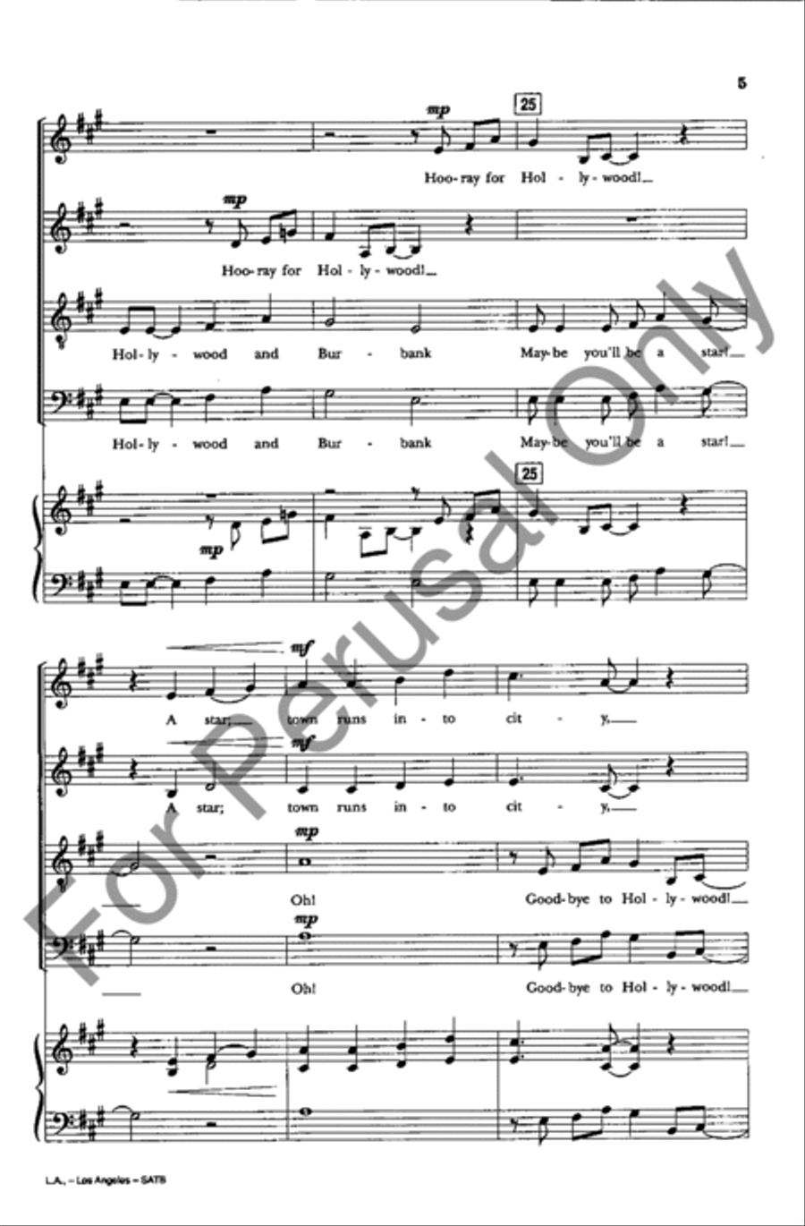 L.A., Los Angeles L.A., Los Angeles 4-Part scores gallery preview page 5