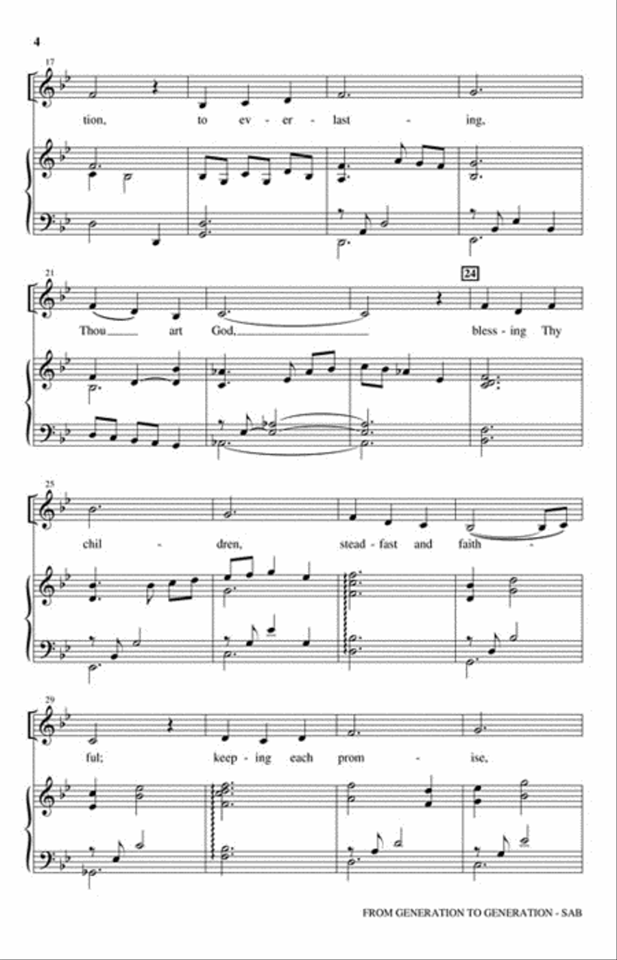 From Generation to Generation (Thou Art God) 3-Part scores gallery preview page 3