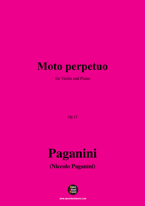 Book cover for Paganini-Moto perpetuo,Op.11,for Violin and Piano