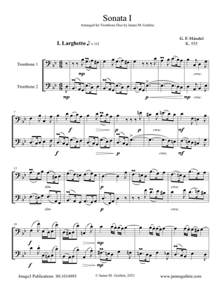 Handel: Sonata No. 1 for Trombone Duo