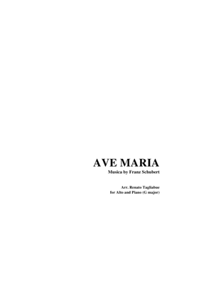Book cover for AVE MARIA by F. Schubert - Arr. for Alto and. Piano (G Maior)