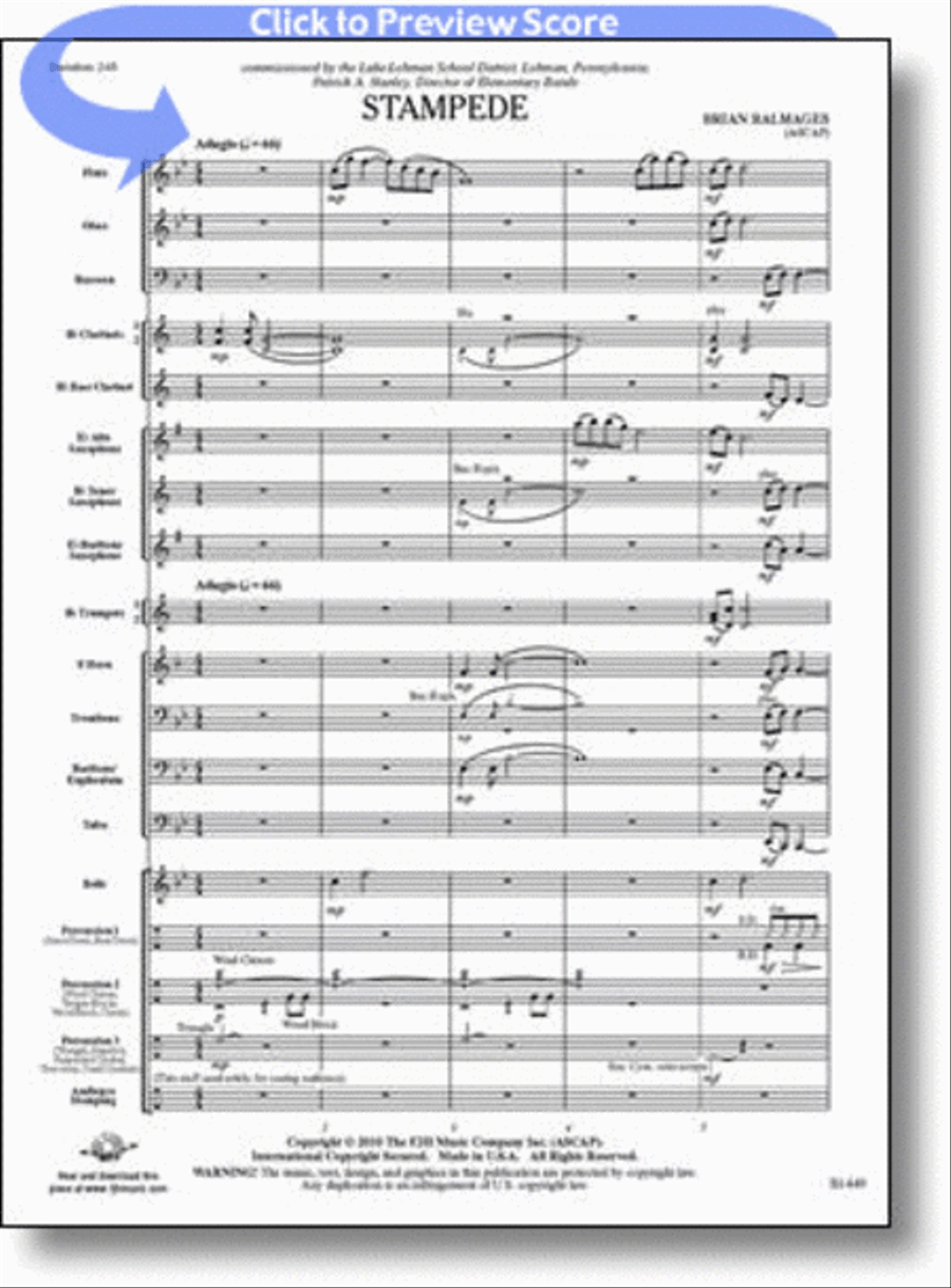 Stampede Concert Band scores gallery preview page 1