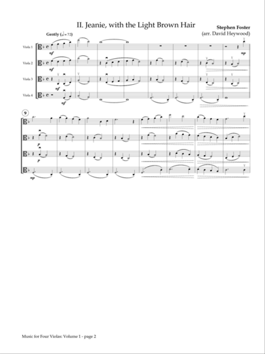 Music for Four Violas: Volume 1 School and Community scores gallery preview page 3