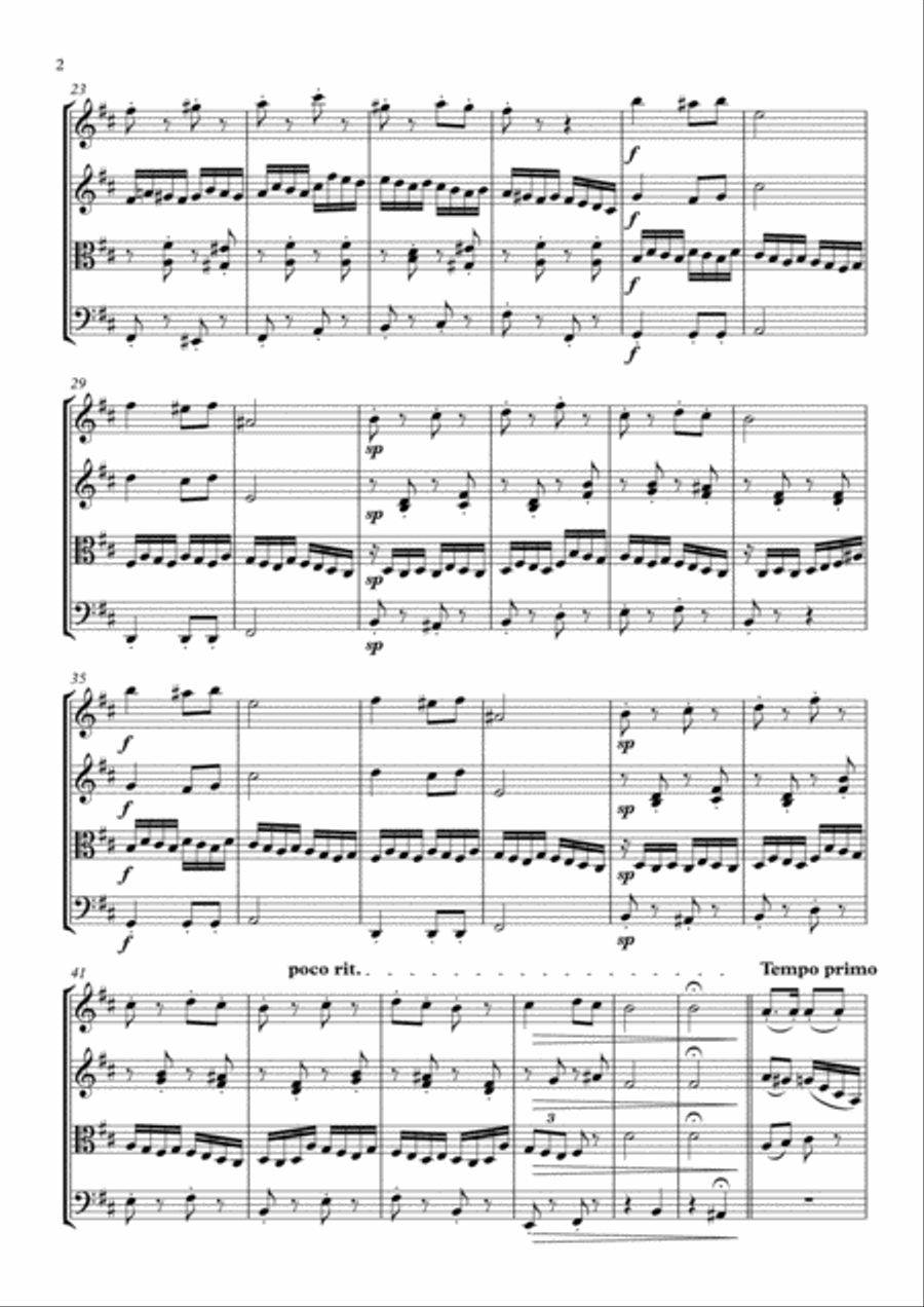 Hungarian Dance №13 Hungarian Dance №13 String Quartet scores gallery preview page 3