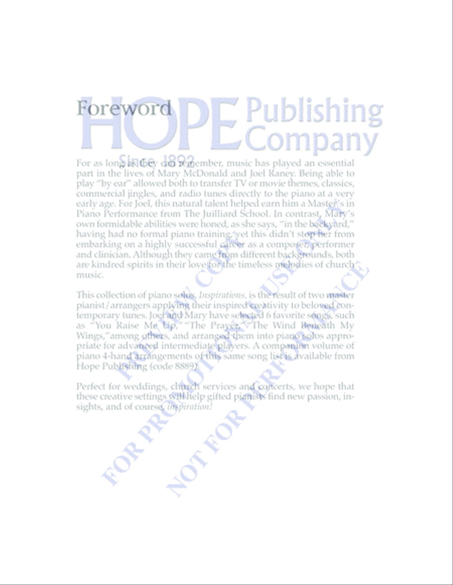 Inspirations: for Solo Piano - Score Piano Solo scores gallery preview page 4