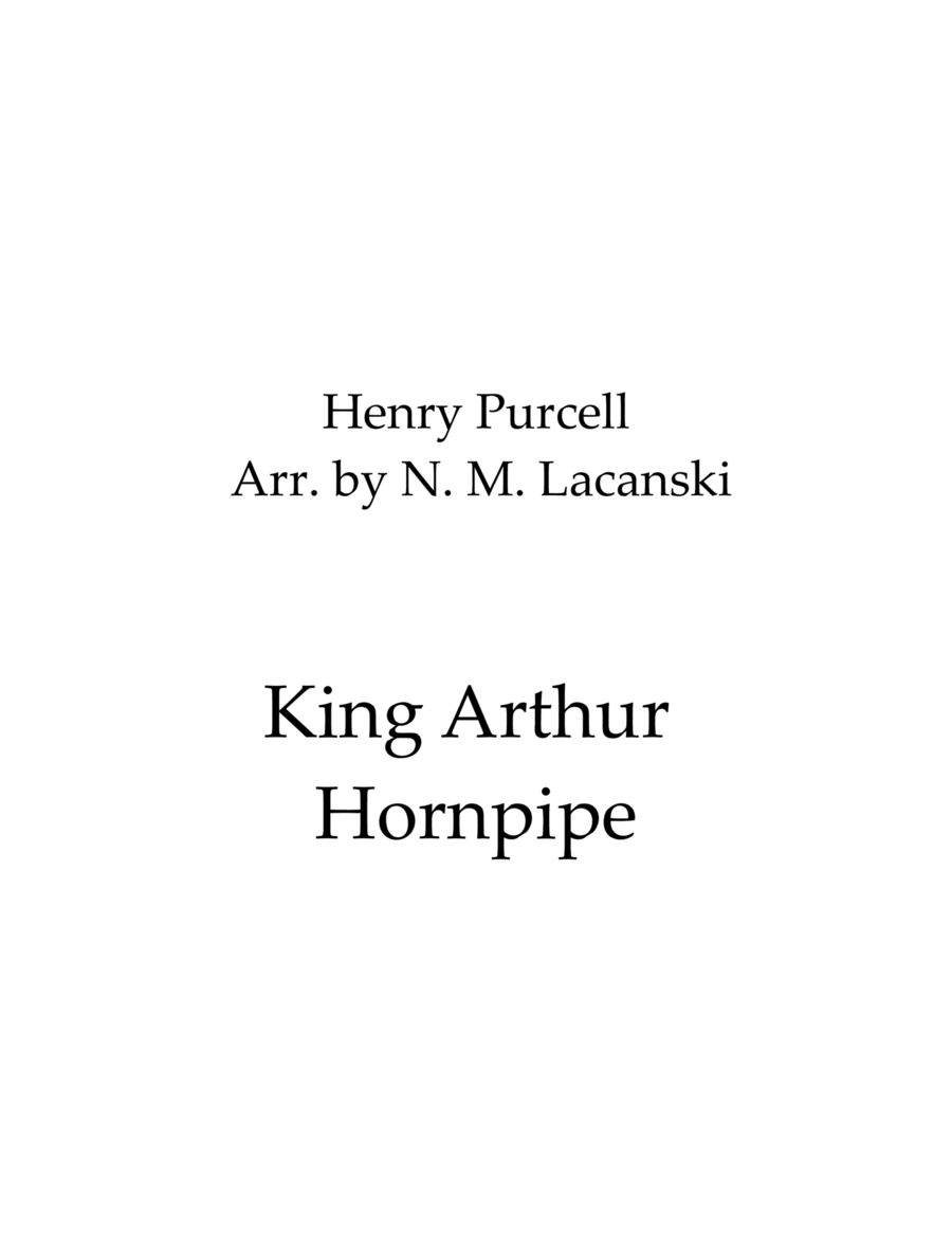 King Arthur Hornpipe String Orchestra scores gallery preview page 1