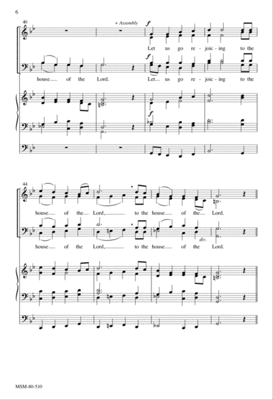 Let Us Go Rejoicing: Fanfare, Introit, and Procession for the Dedication of a Church 4-Part scores gallery preview page 5