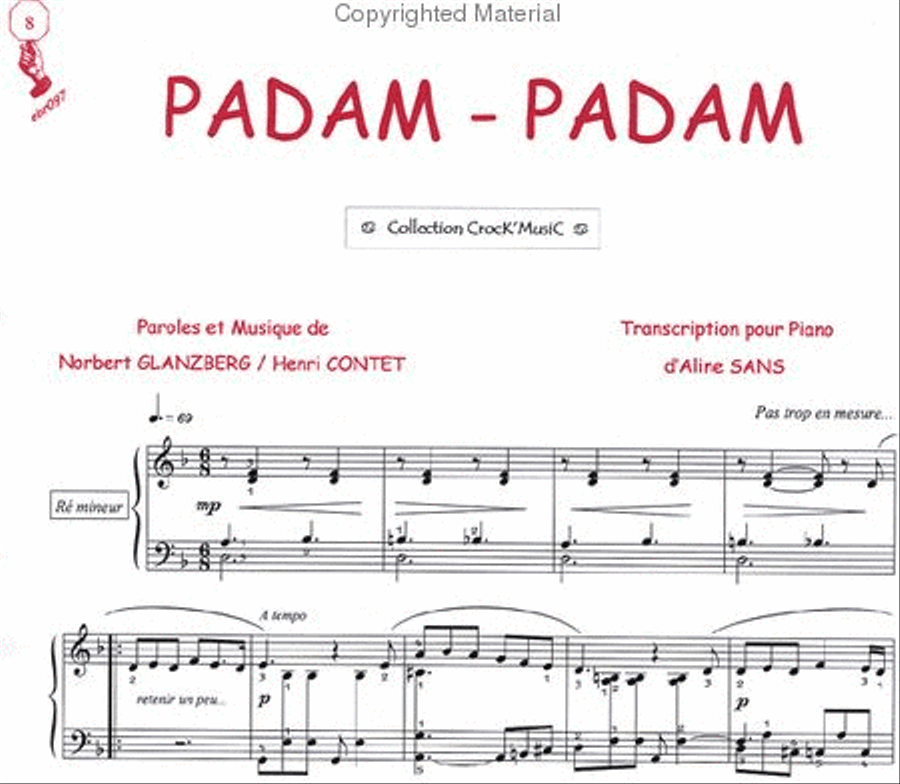 Padam Padam (Collection CrocK'MusiC) Piano Solo scores gallery preview page 2