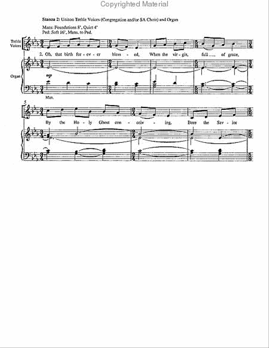 Of the Father's Love Begotten Unison Choir scores gallery preview page 3
