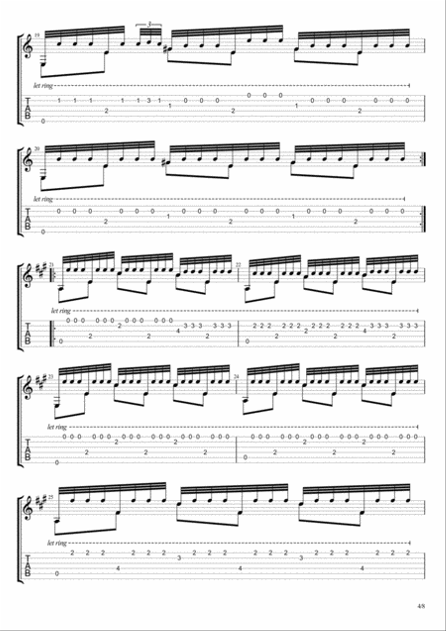 Recuerdos Del La Alhambra Acoustic Guitar scores gallery preview page 4