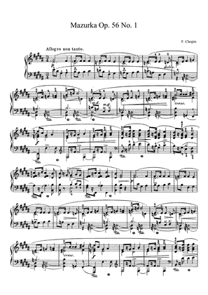 Book cover for Chopin Mazurka Op. 56 No. 1-3