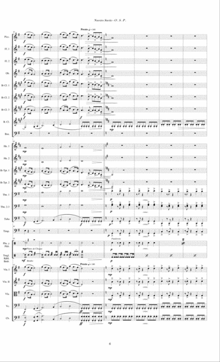 Our Dream - Nuestro Sueño Percussion Ensemble scores gallery preview page 6