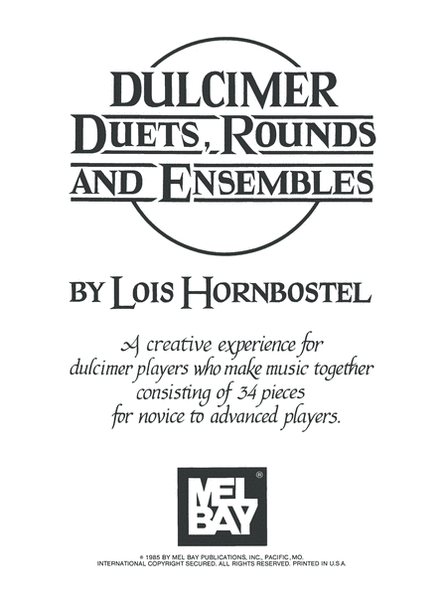 Dulcimer Duets, Rounds and Ensembles