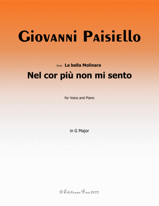Book cover for Nel cor più non mi sento, by Paisiello, in G Major