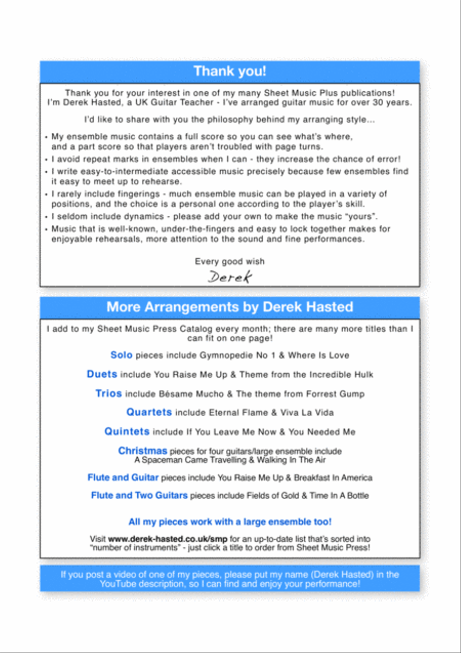 Forty-second Street Guitar Ensemble scores gallery preview page 2