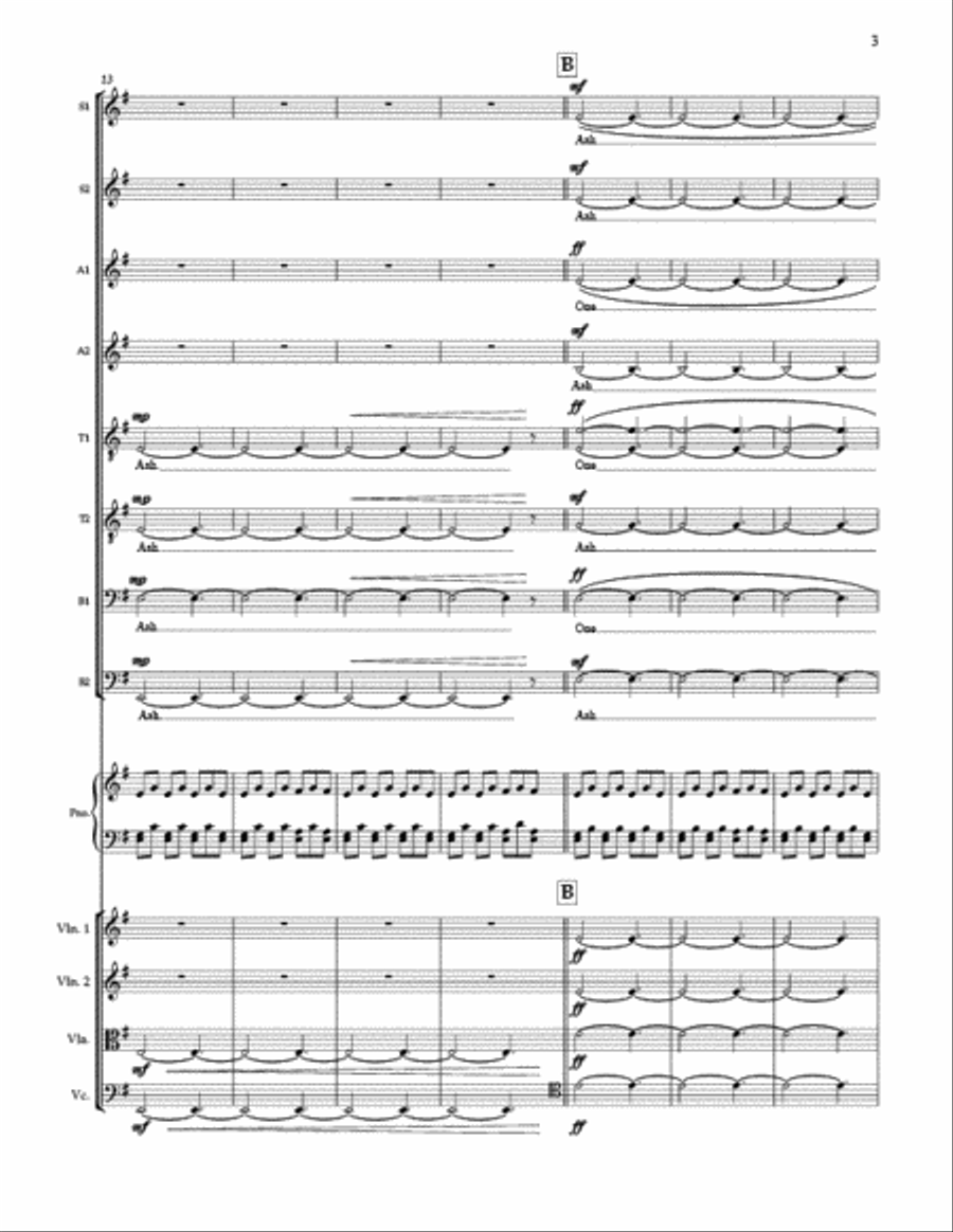 Dark Night of the Soul (Full Score and Instrumental Parts) Choir scores gallery preview page 4