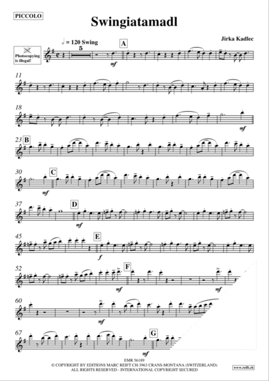 Swingiatamadl Piccolo scores gallery preview page 3